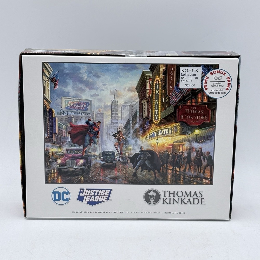 Thomas Kinkade DC Justice League Batman Superman 1000 Piece Puzzle NEW NIB 41044 - Picture 4 of 6